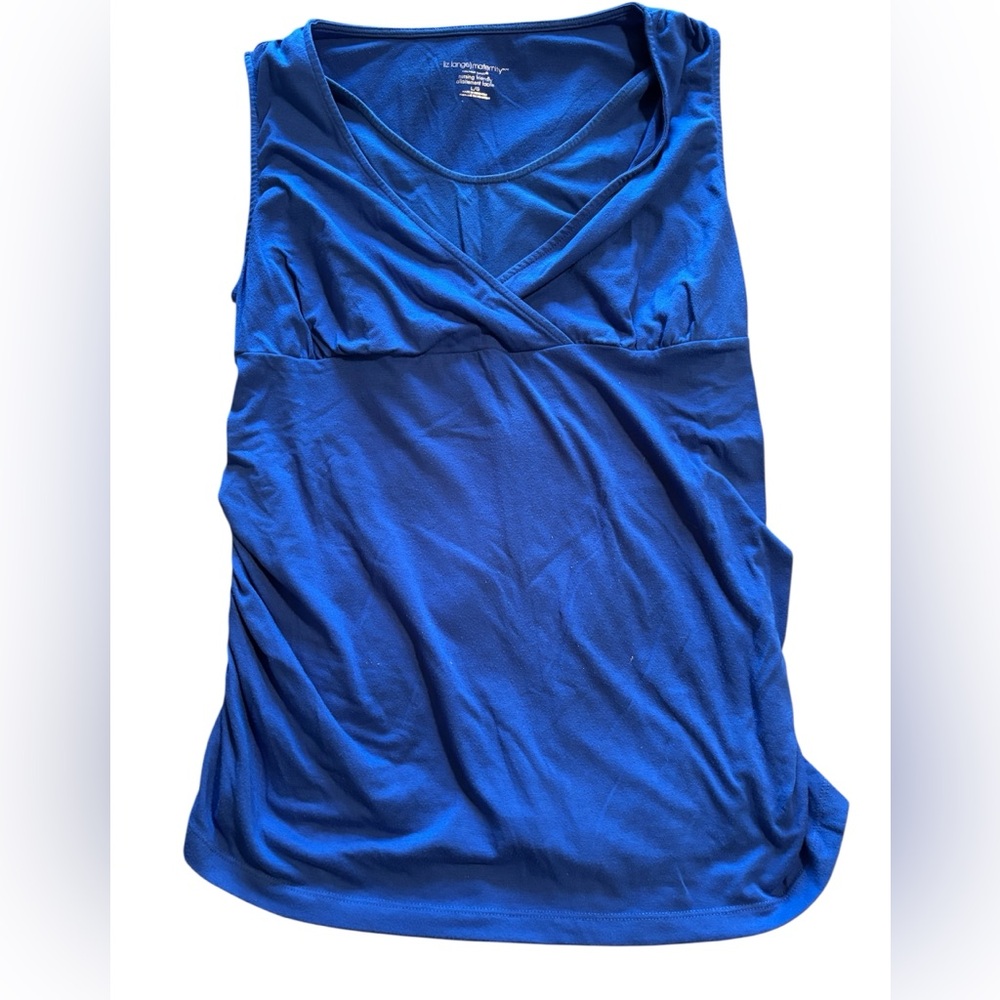 🟣Liz Lange Royal Blue Tank Top maternity top. Nursing friendly.